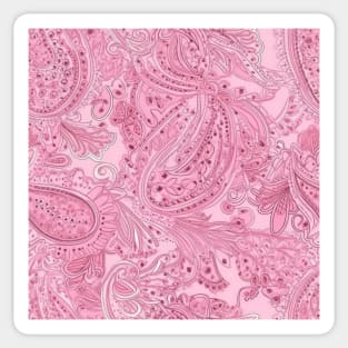 Pink Paisley Pattern Sticker